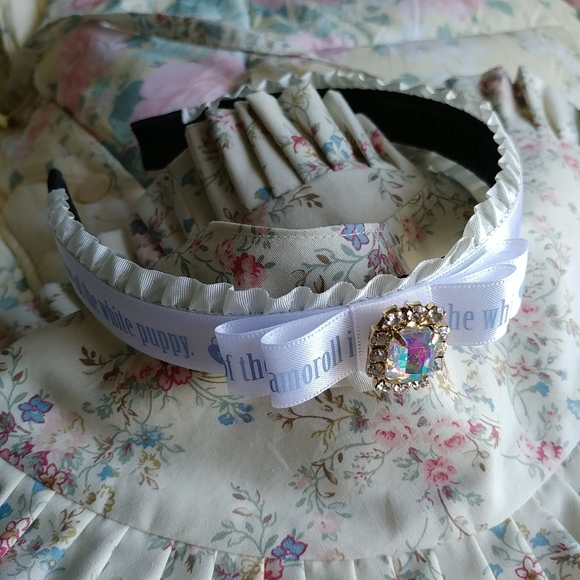 RoseMarie Seoir x Sanrio Cinnamoroll princess ribbon rhinestone headband - Picture 1 of 5